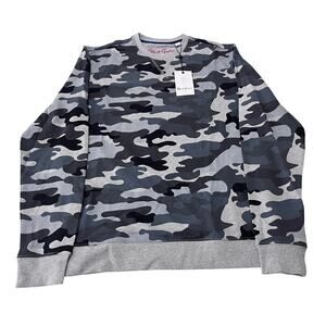 Robert Graham Mens Grey Camouflage Sweatshirt Crewneck NWT $148 M